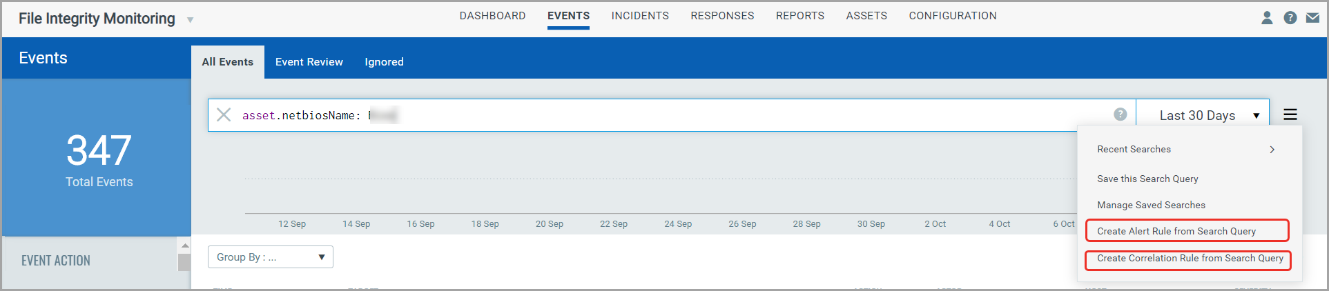 Option to create a widget directly using the search query.
